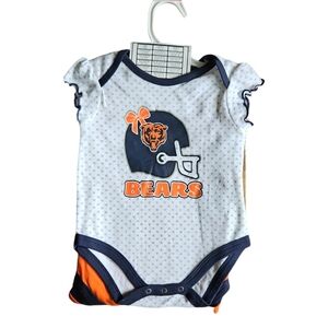 NFL Chicago Bears onesie set baby infant girl 3/6M NWT